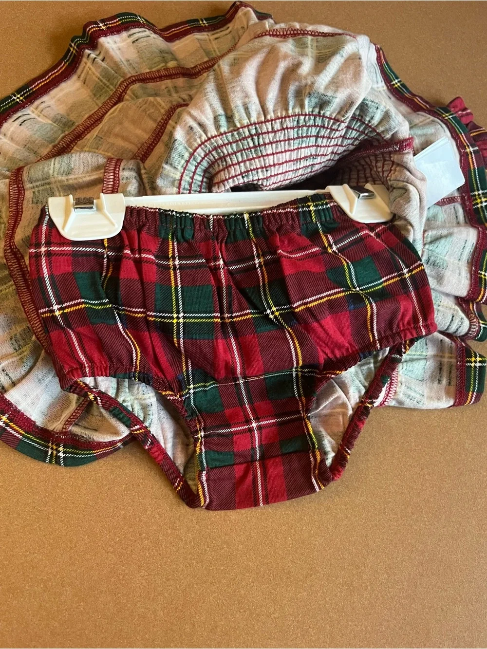 Polo Ralph Lauren Infant Baby Ruffled Trim Plaid Dress. Size 6 Months New W/Tags